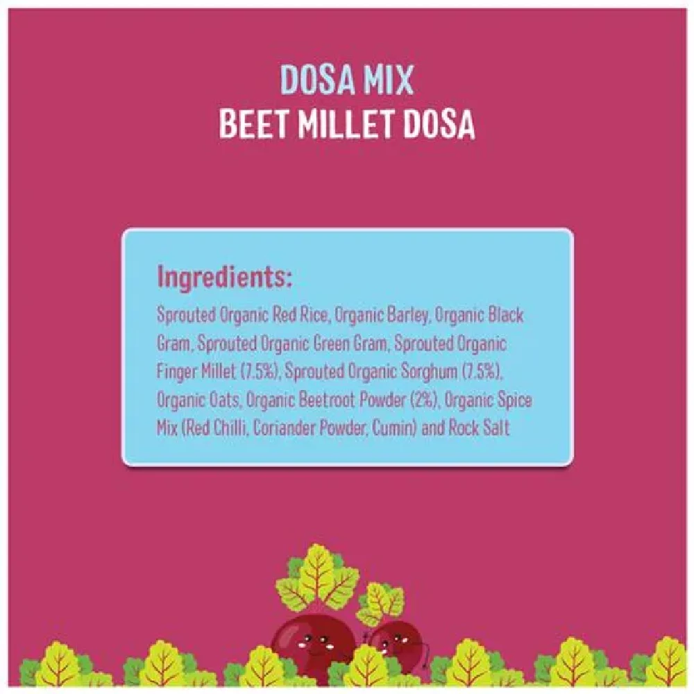 Timios Organic Beetroot Millet Dosa Mix, 150g-3.webp